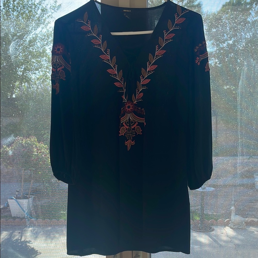 Forever 21 Black Top with Gold Label